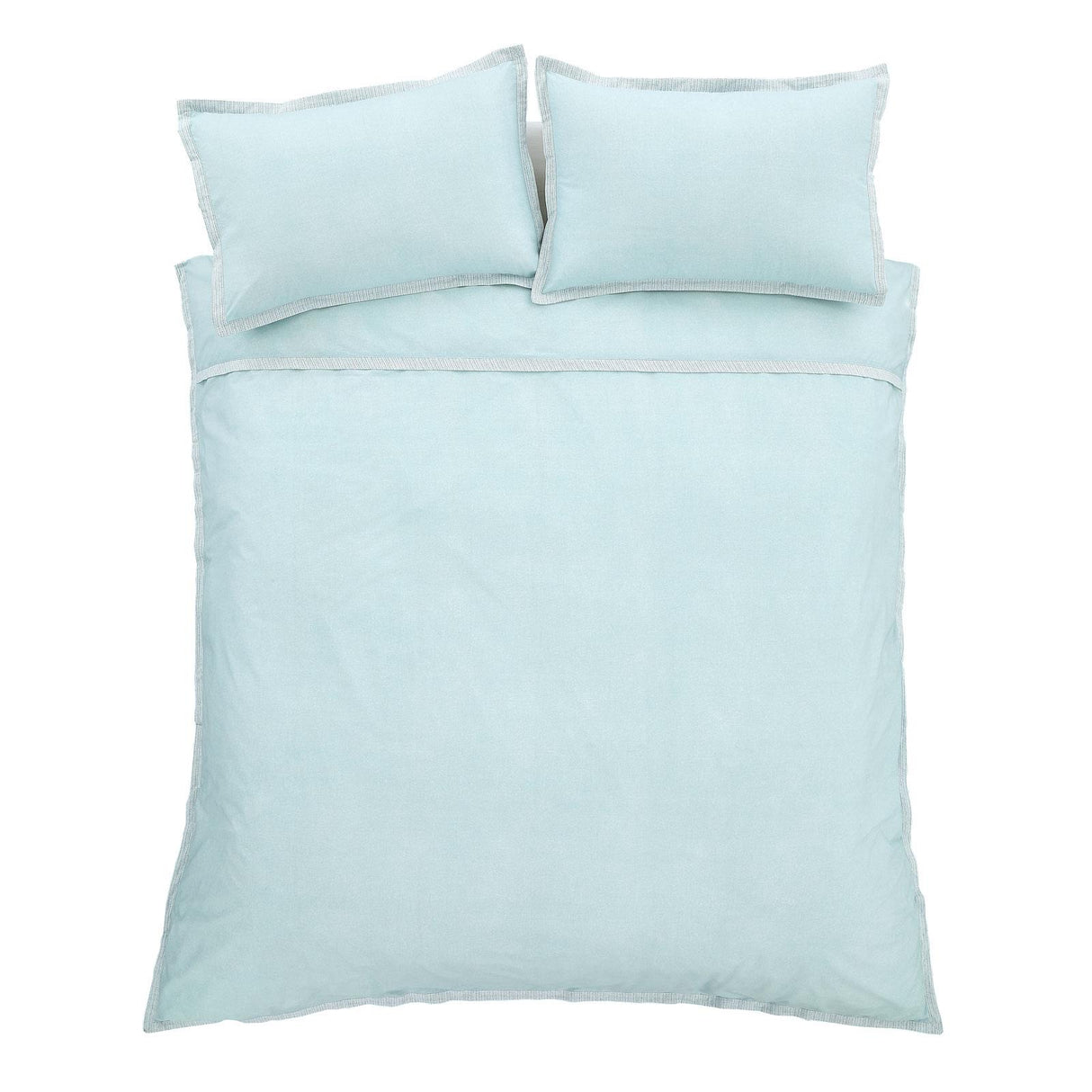 Oslo Textured Trim Duck Egg Duvet Cover Set