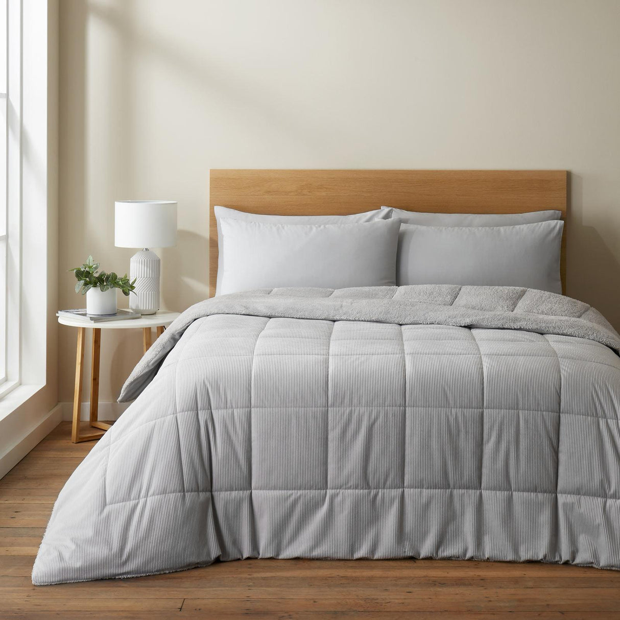 Catherine Lansfield Cosy Cord Coverless 6.5 Tog Double Duvet 200cm x 200cm