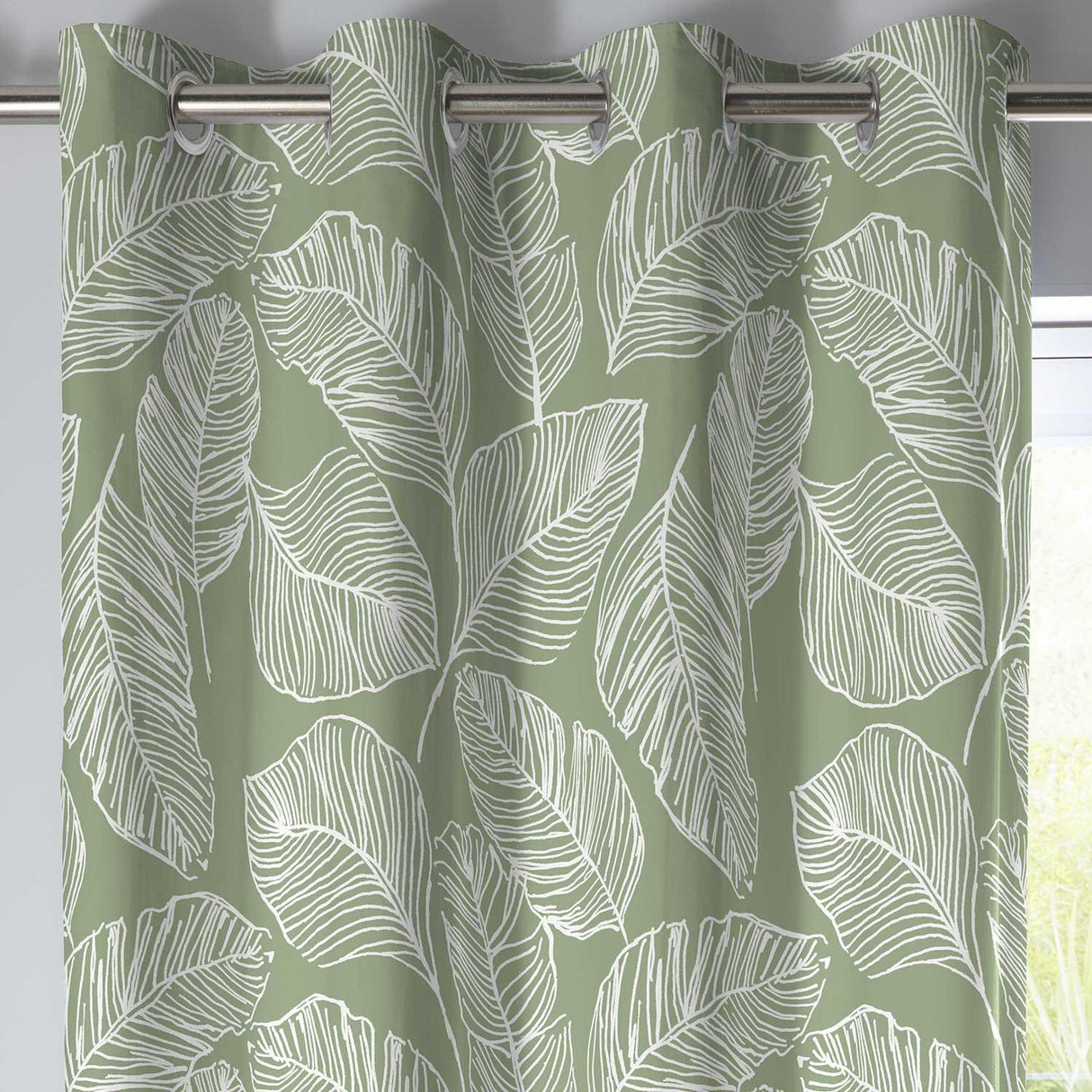Matteo Leaf Eyelet Curtains by Fusion