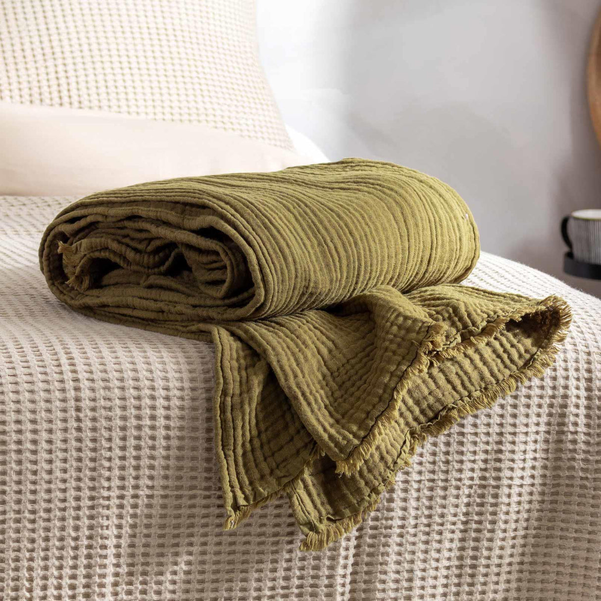 Lark Muslin Cotton Throw Blanket by Yard