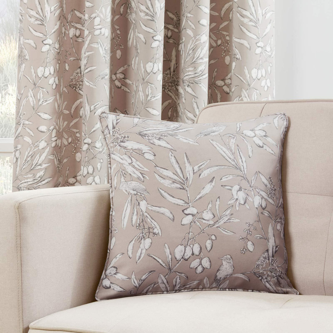 Aviary Parchment Cushion Cover 45cm x 45cm