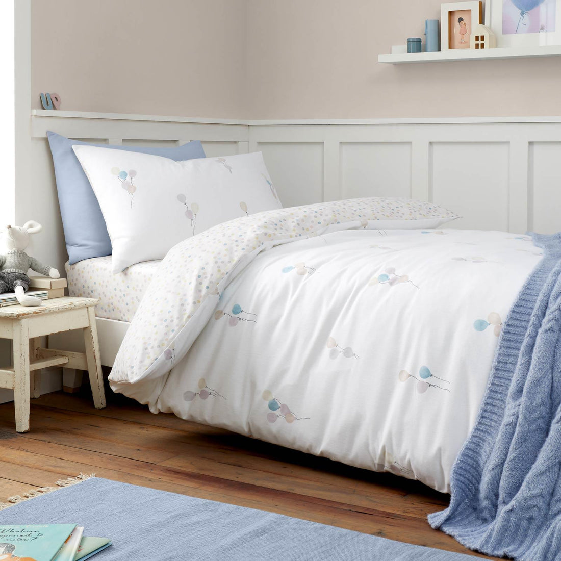 Bianca Brushed Balloons Brushed Cotton Flannelette Duvet Cover Set