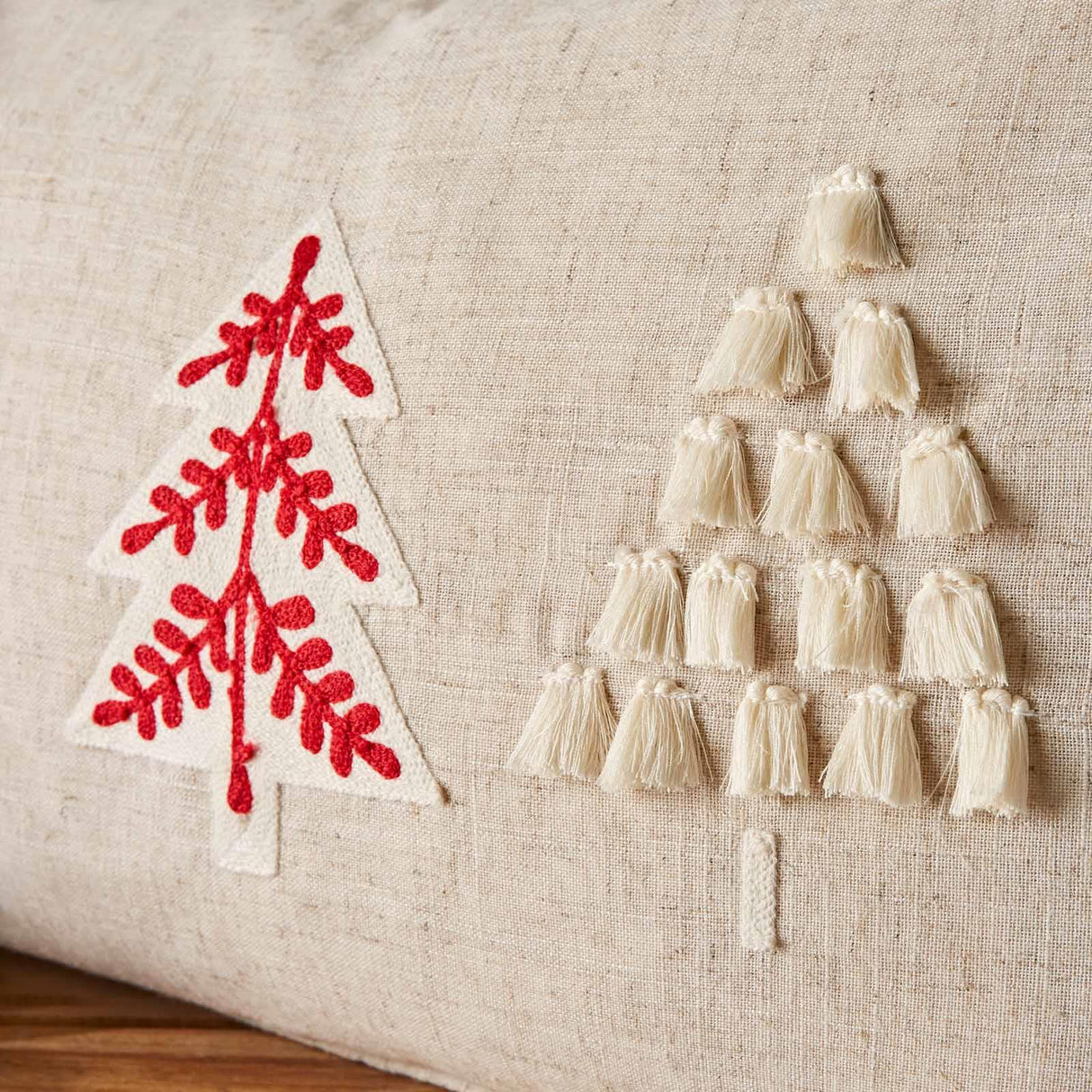 Catherine Lansfield Tufted Christmas Tree Filled Cushion 2