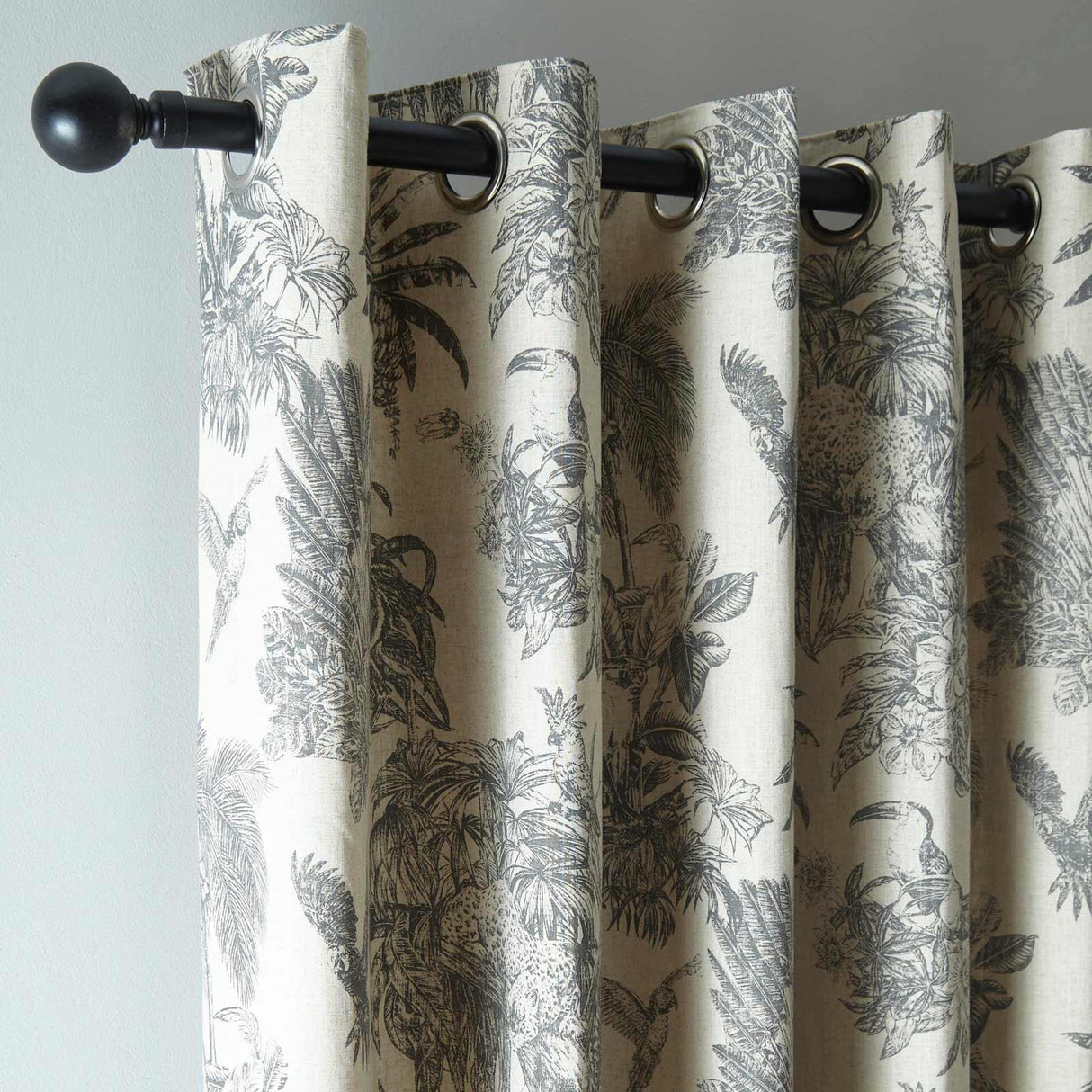 Saranda Jungle Eyelet Curtains by Fusion