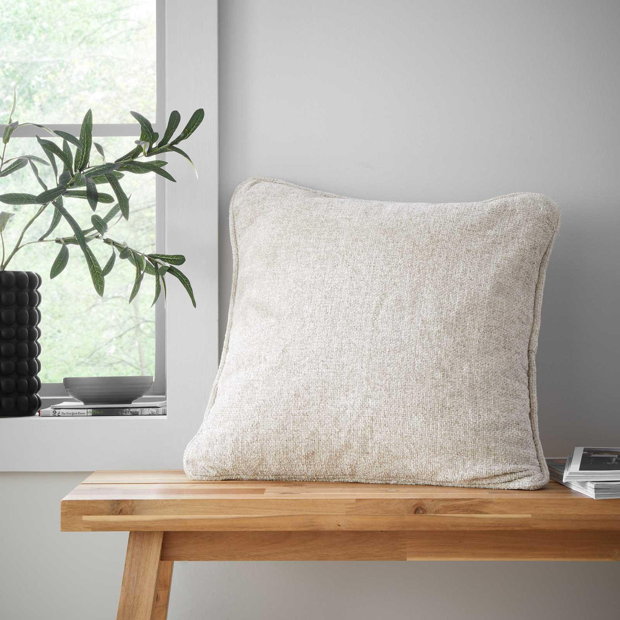 Catherine Lansfield Wilson Plain Filled Cushion 45cm x 45cm 12