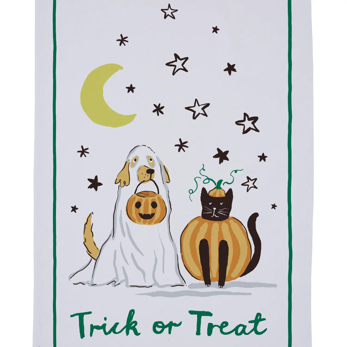 Trick or Treat Cotton Tea Towel by Ulster Weavers