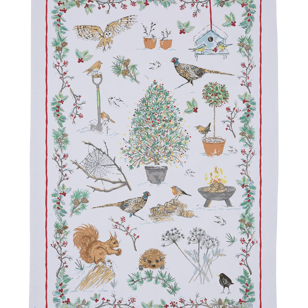 Winter Garden Cotton Tea Towel by Ulster Weavers
