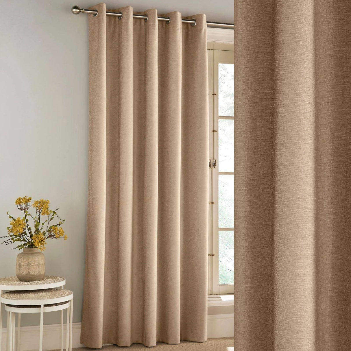 Savoy Chenille Blackout Eyelet Door Curtain by Enhanced Living