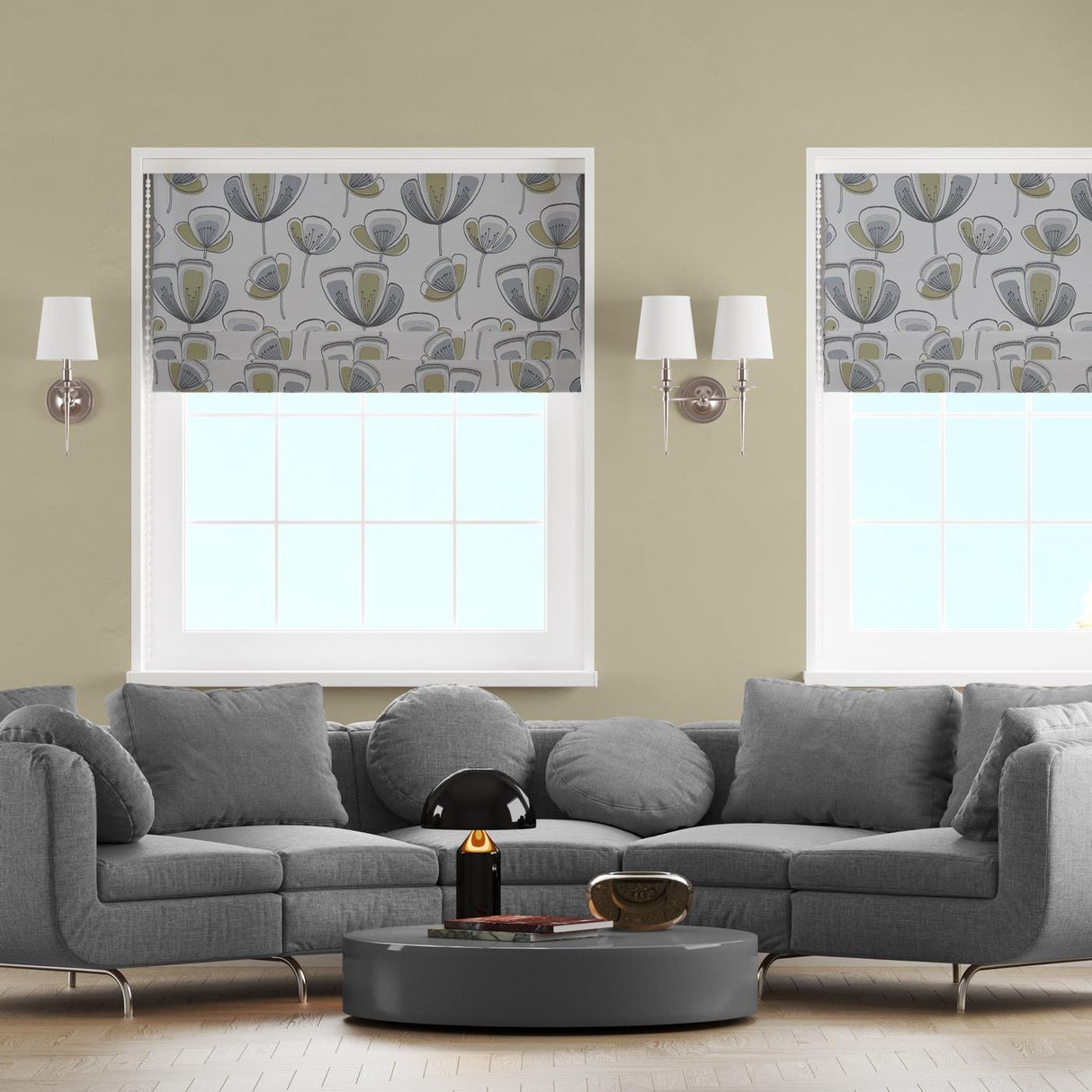 Hiona Gold Made To Measure Roman Blind by Style Furnishings