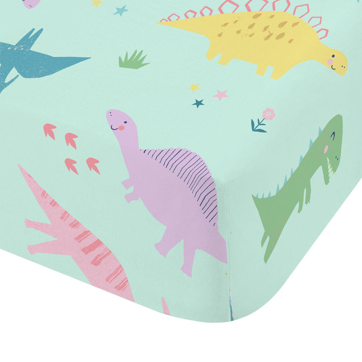 Dinosaur Friends Fitted Sheet by Catherine Lansfield