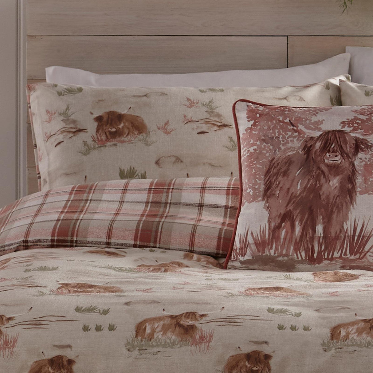 Hanson Highland Cow Brushed Cotton Duvet Cover Set