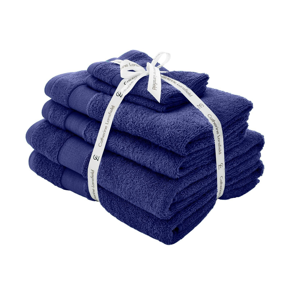 Catherine Lansfield Anti-Bacterial 500gsm 6 Piece Towel Bale - Navy