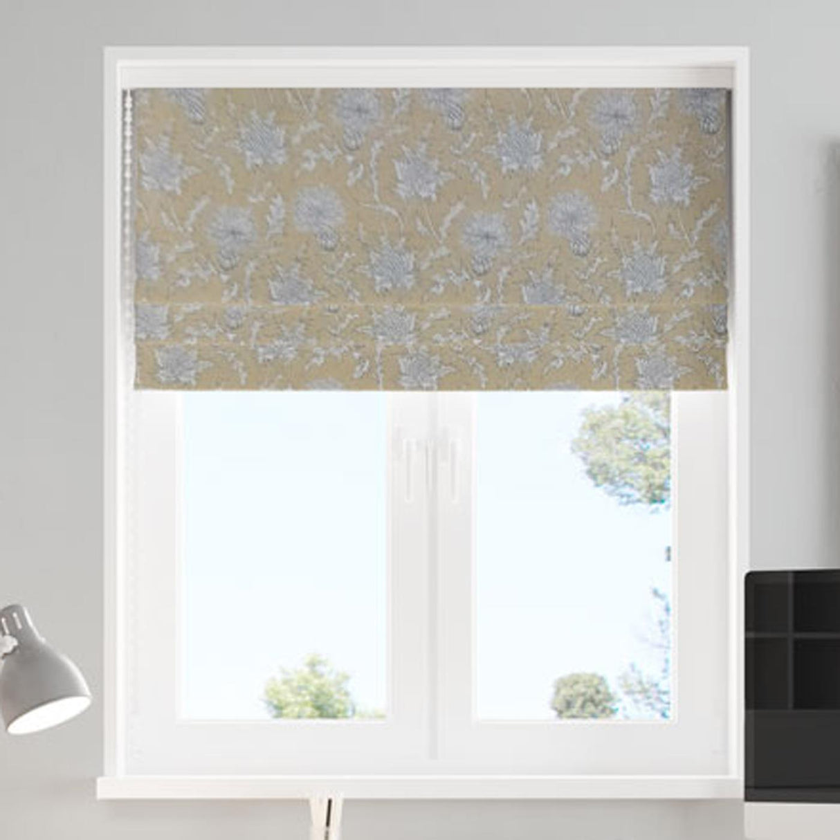 Carlina Ochre Made To Measure Roman Blind by Style Furnishings