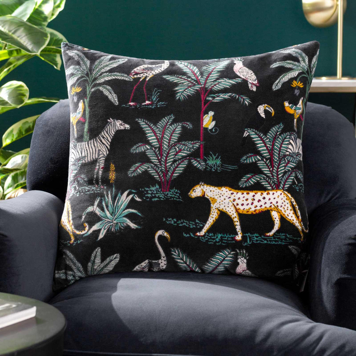 Wilds Tropical Cushion Cover 22" x 22" (55cm x 55cm) by Wylder Tropics 2