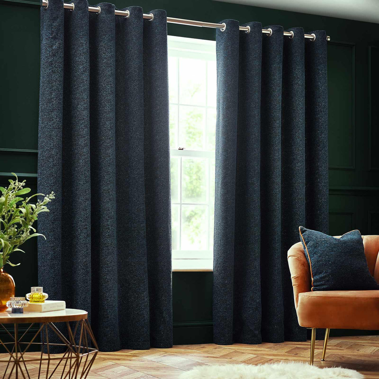 Galaxy Room Darkening Eyelet Curtains by Paoletti