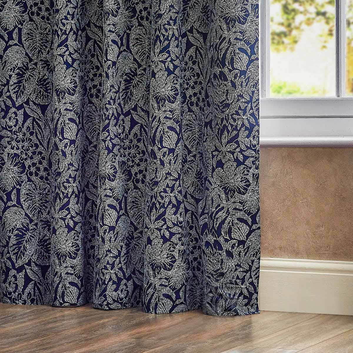 Bali Jacquard Leaf Eyelet Curtains by Wylder Nature