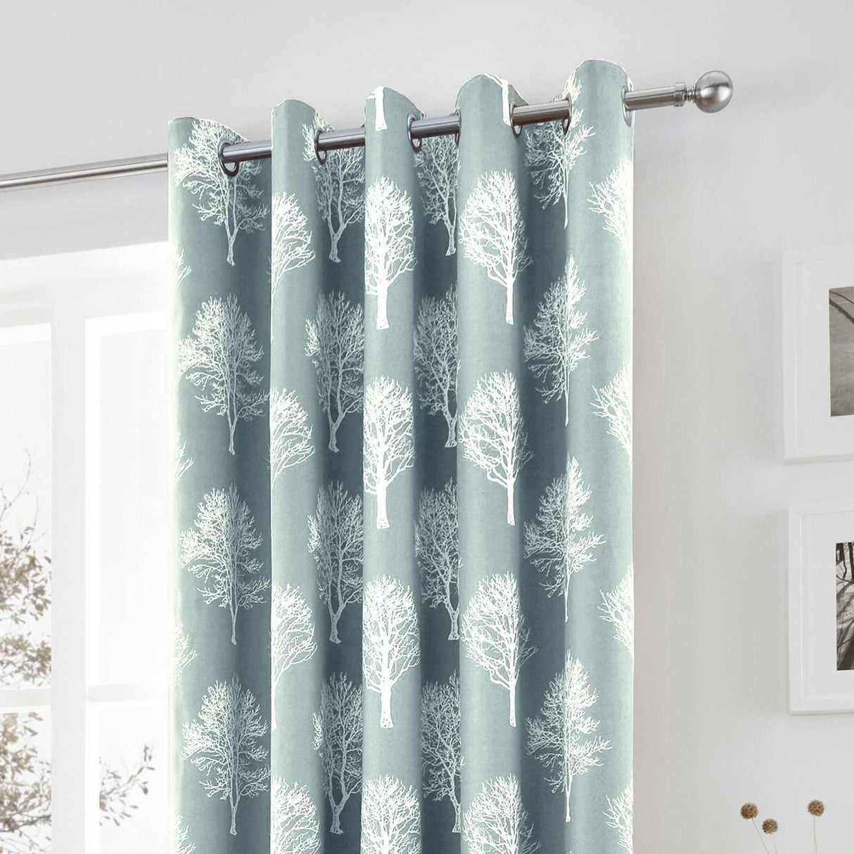 Woodland Trees Eyelet Curtains by Fusion