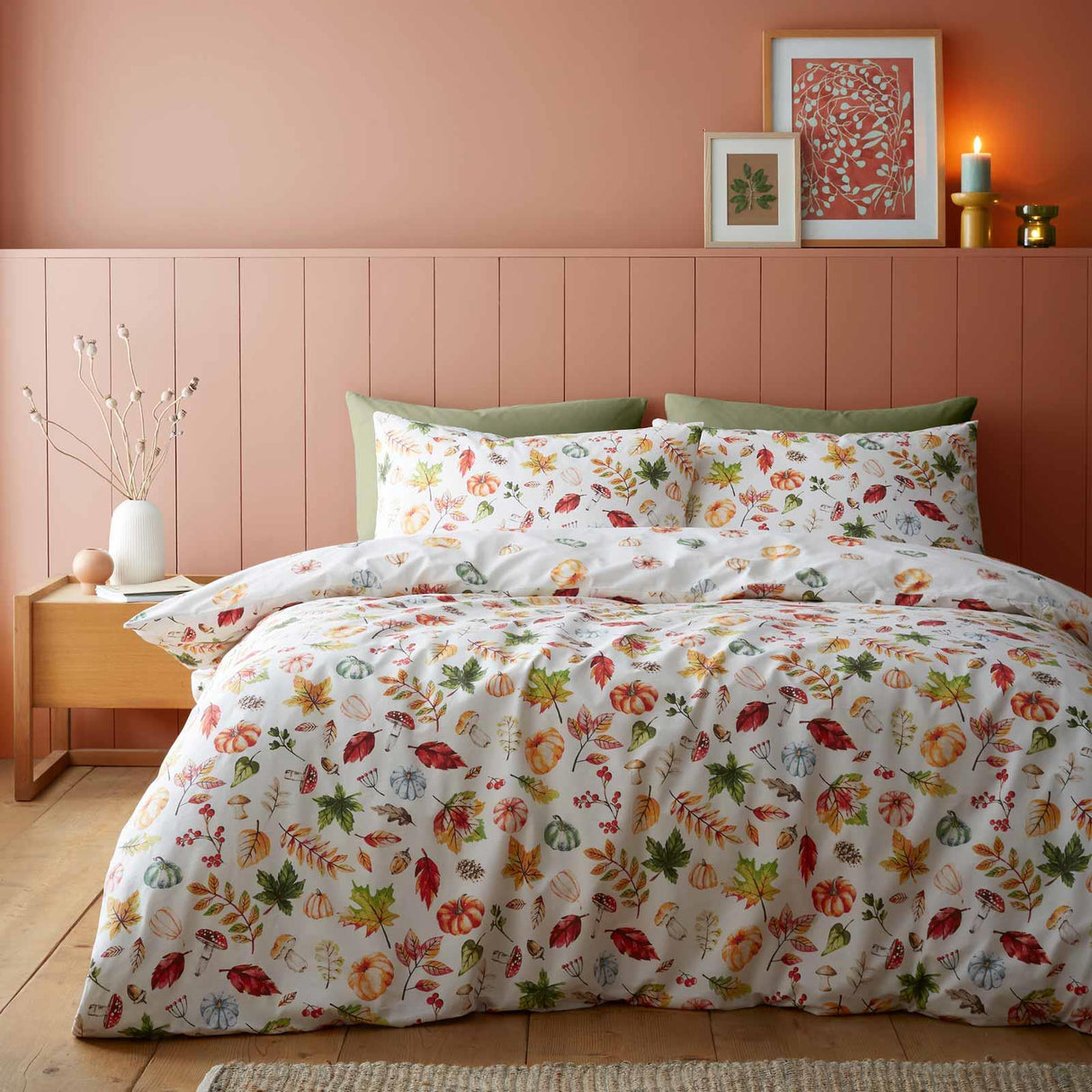Autumn Pumpkins Duvet Cover Set by Catherine Lansfield