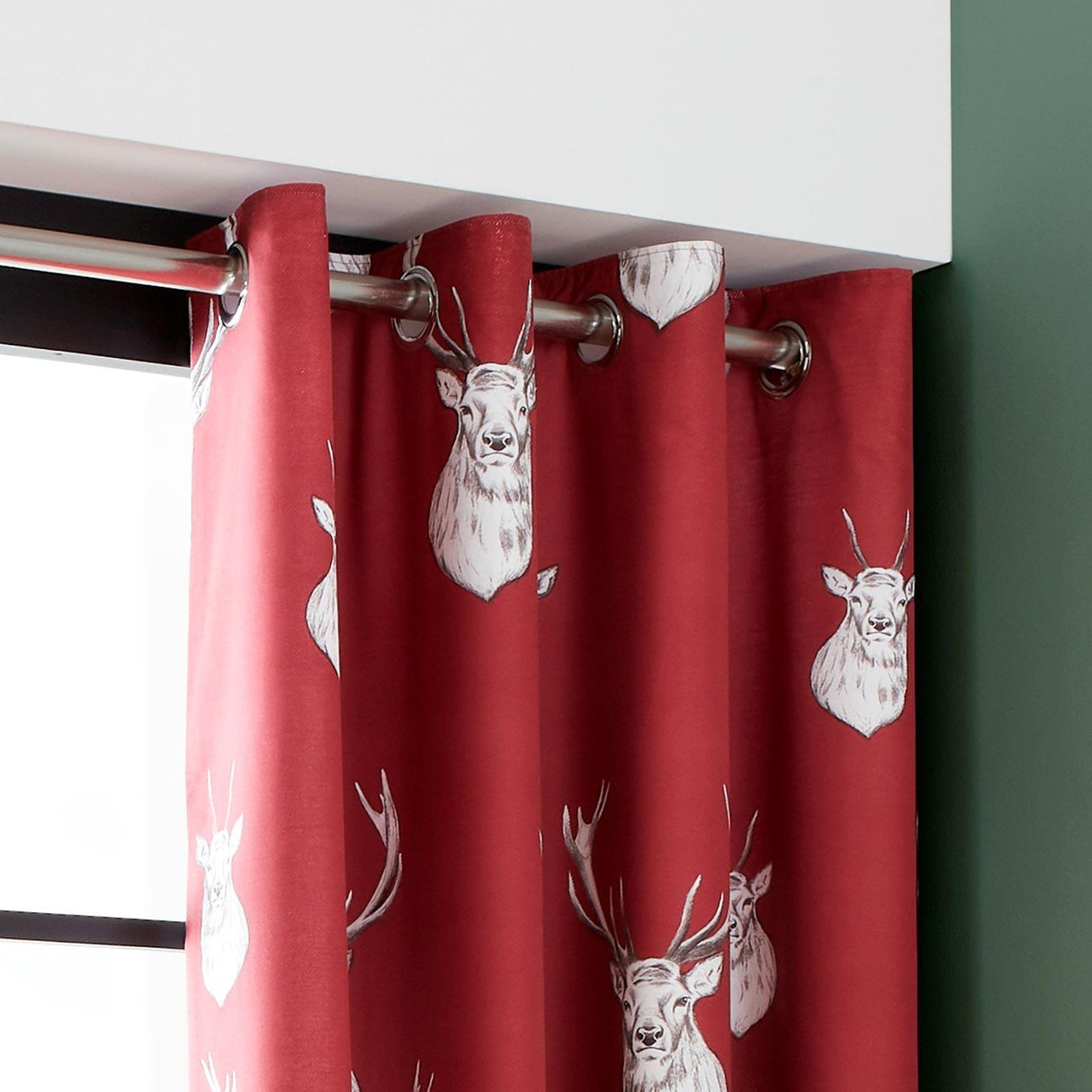 Munro Stag Check Eyelet Curtains by Catherine Lansfield
