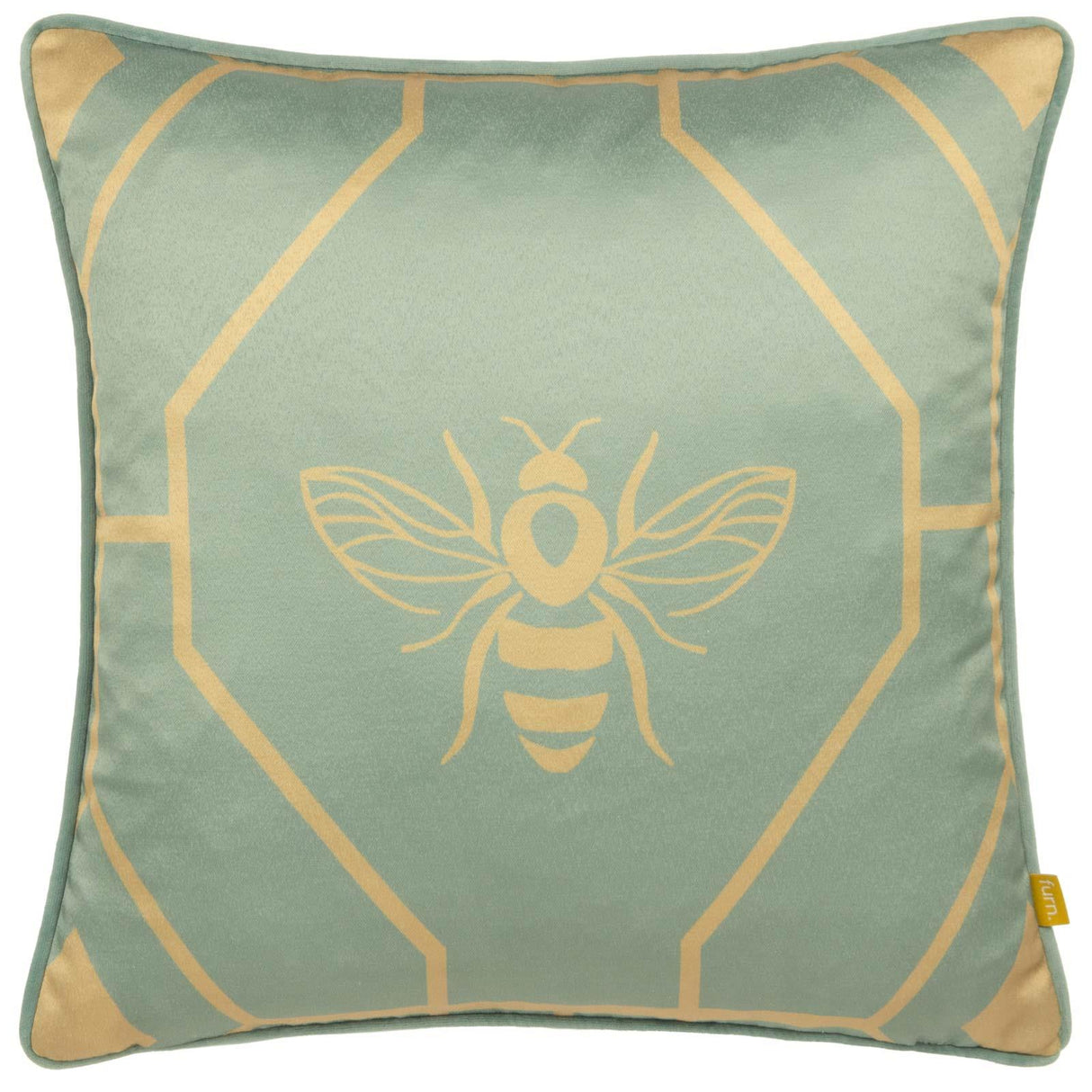 Bee Deco Geometric Cushion Cover 17" x 17" (43cm x 43cm) by furn. 7