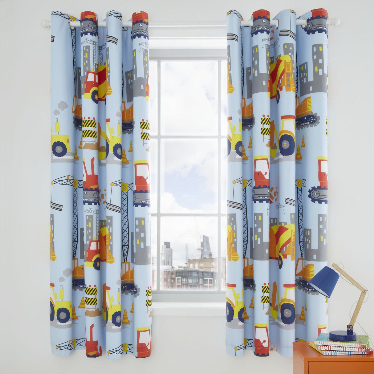 Construction Blackout Eyelet Curtains by Catherine Lansfield
