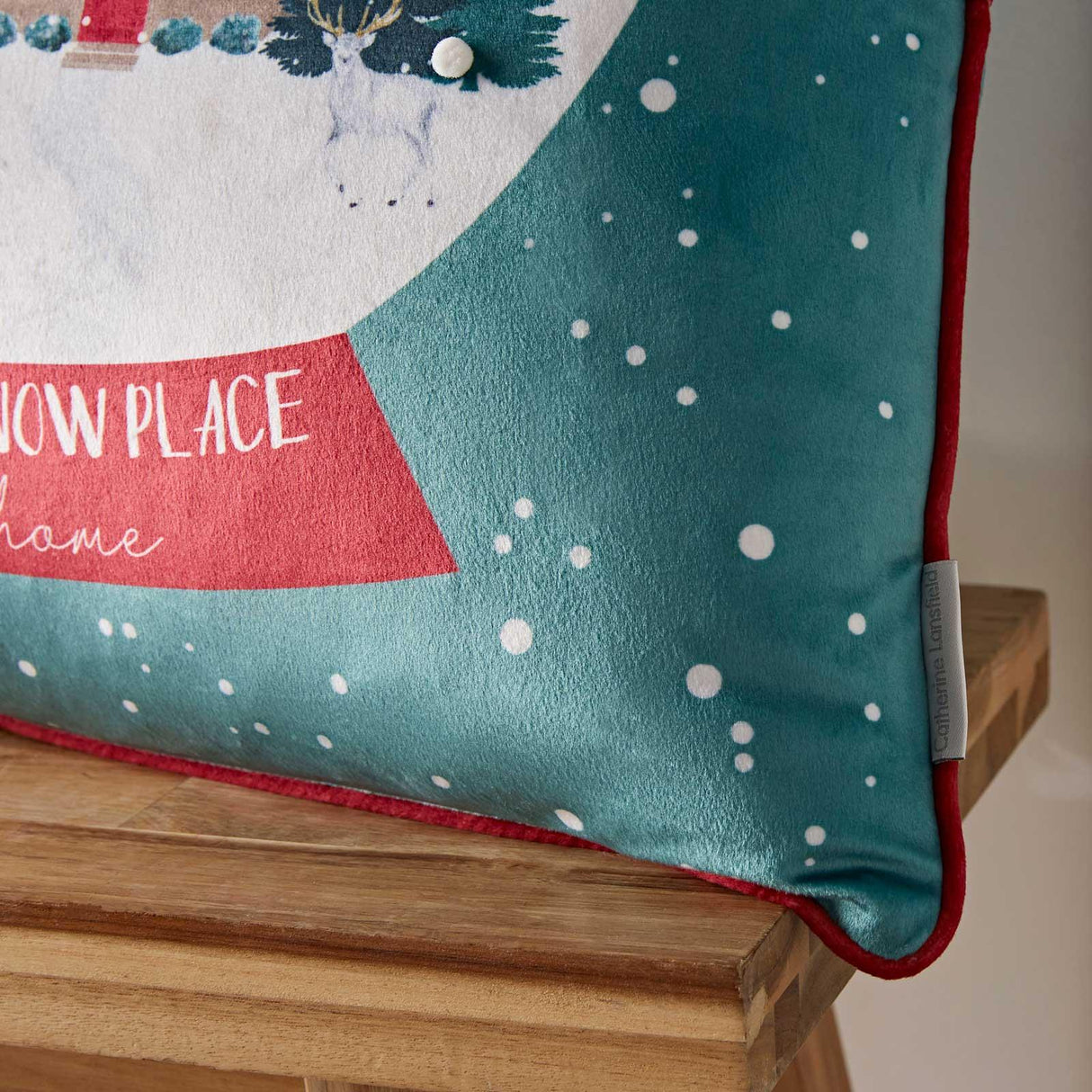 Catherine Lansfield Snow Place Like Home Christmas Filled Cushion 3