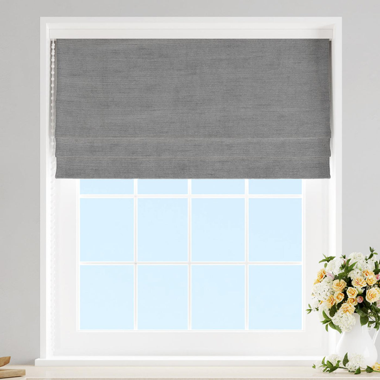 Passion Pewter Made To Measure Roman Blind by Style Furnishings