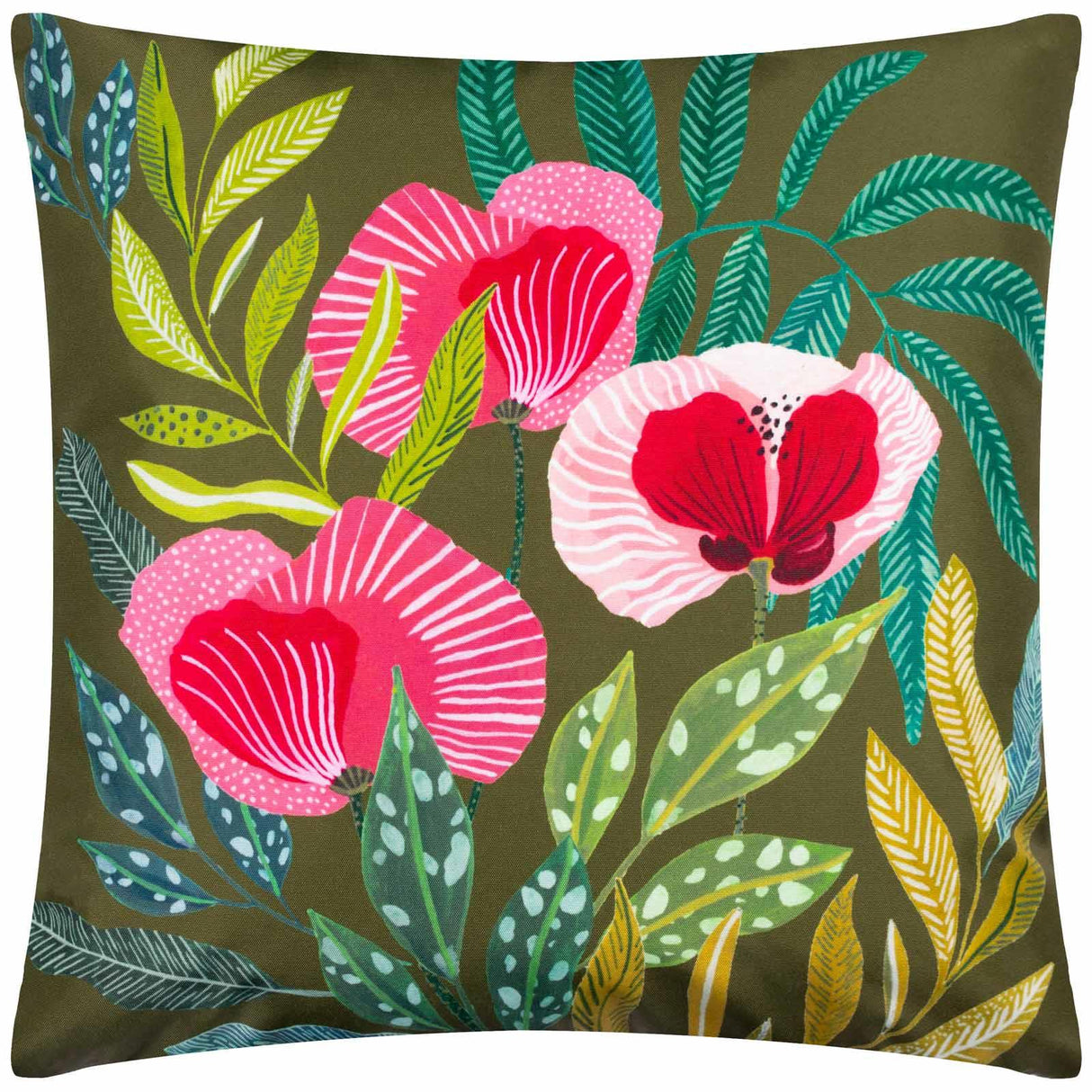 House of Bloom Poppy Outdoor Cushion Cover 17" x 17" by Wylder 3