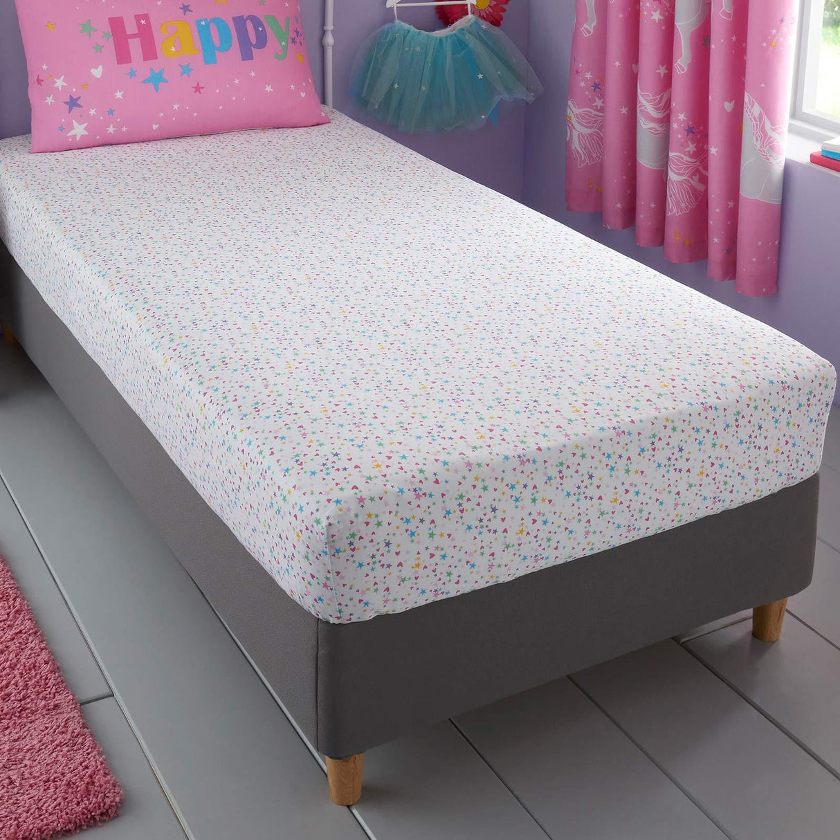 Unicorn Glow Kids Fitted Sheet by Bedlam