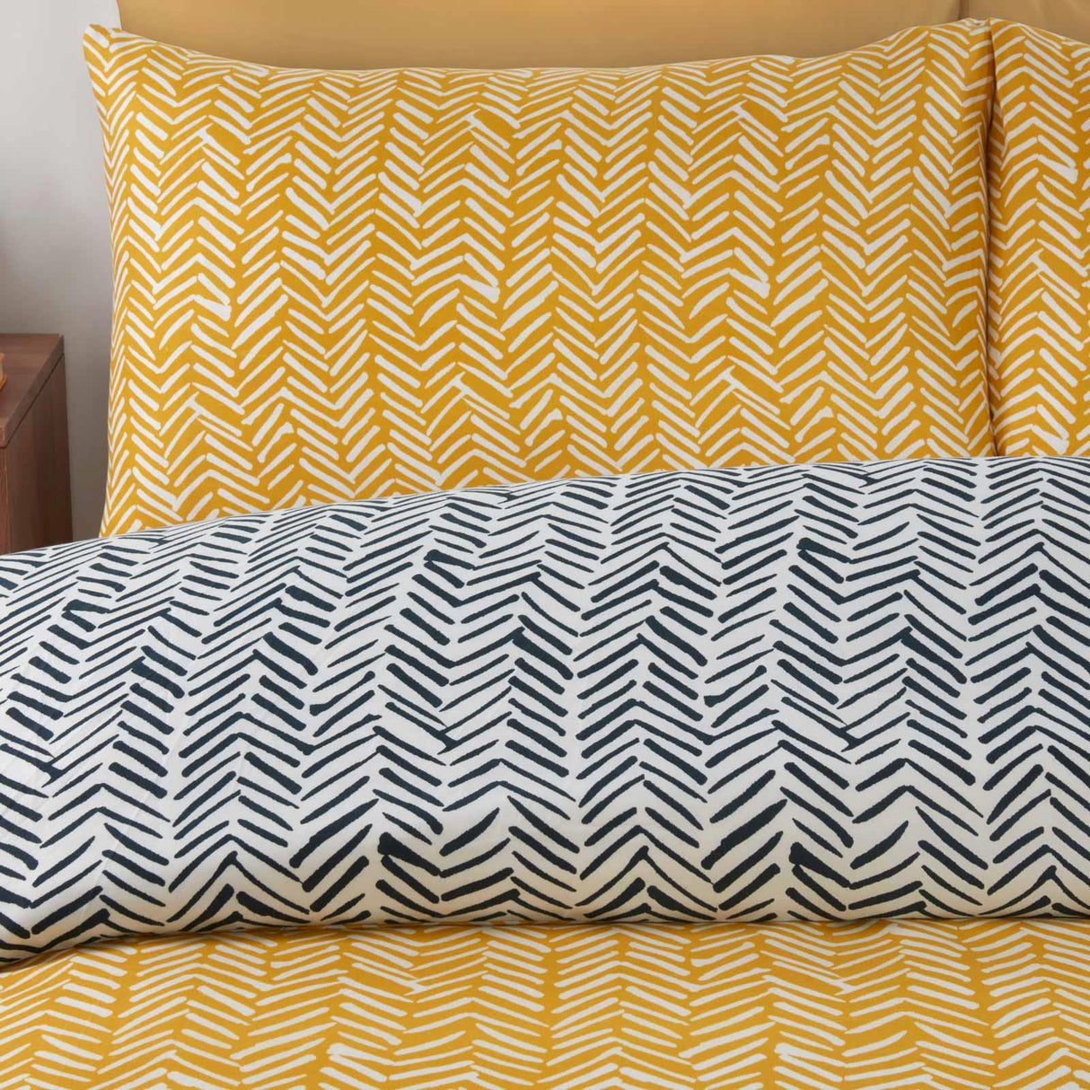 So Soft Microfibre Helston Ochre Duvet Cover Set