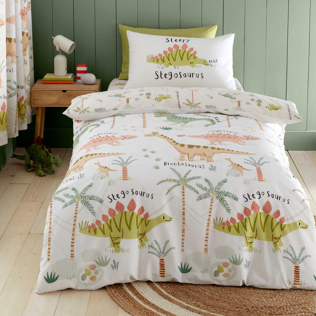 Sleepy Dino Duvet Cover Set by Catherine Lansfield