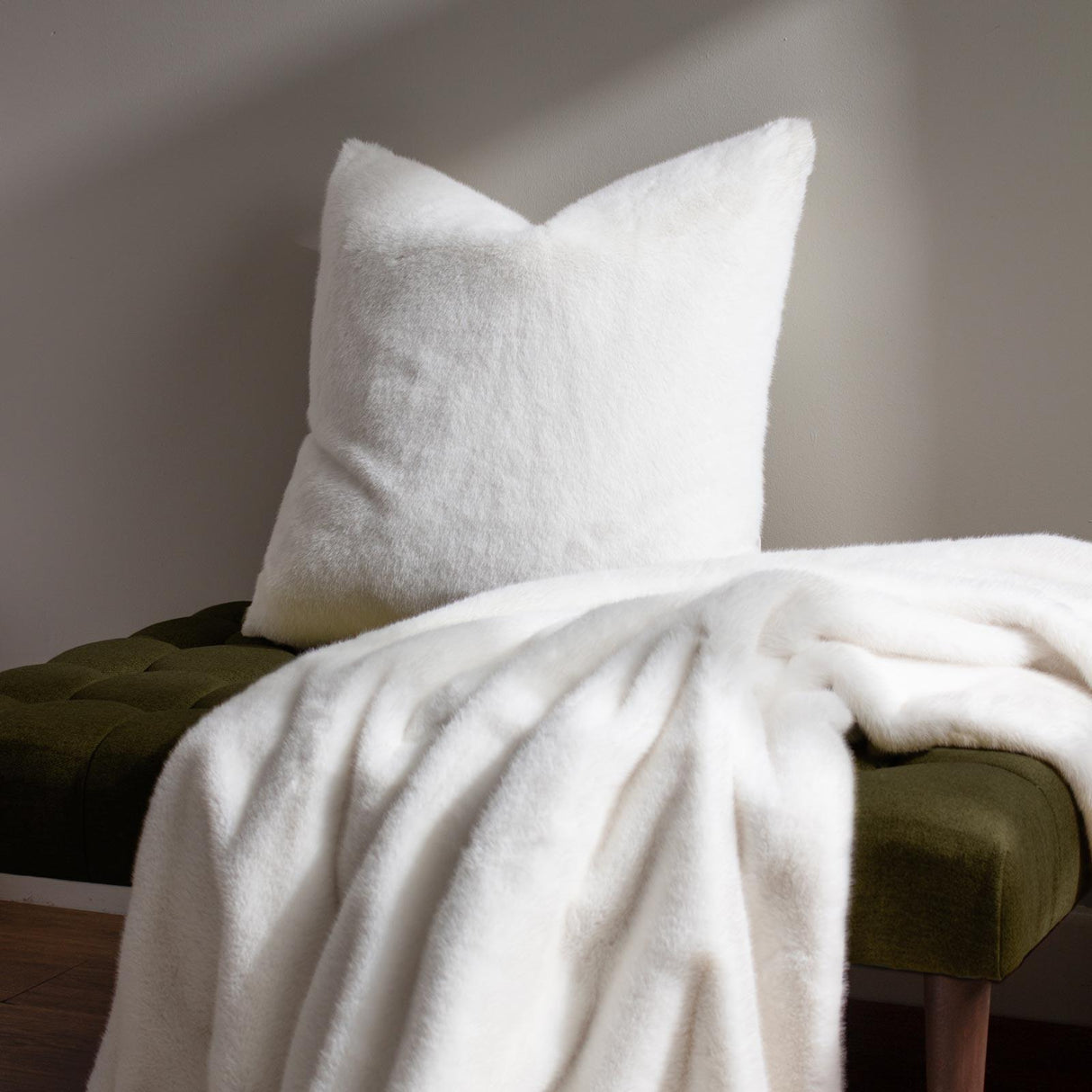 Stanza Faux Fur Cushion Cover 22" x 22" (55cm x 55cm) by Paoletti 24