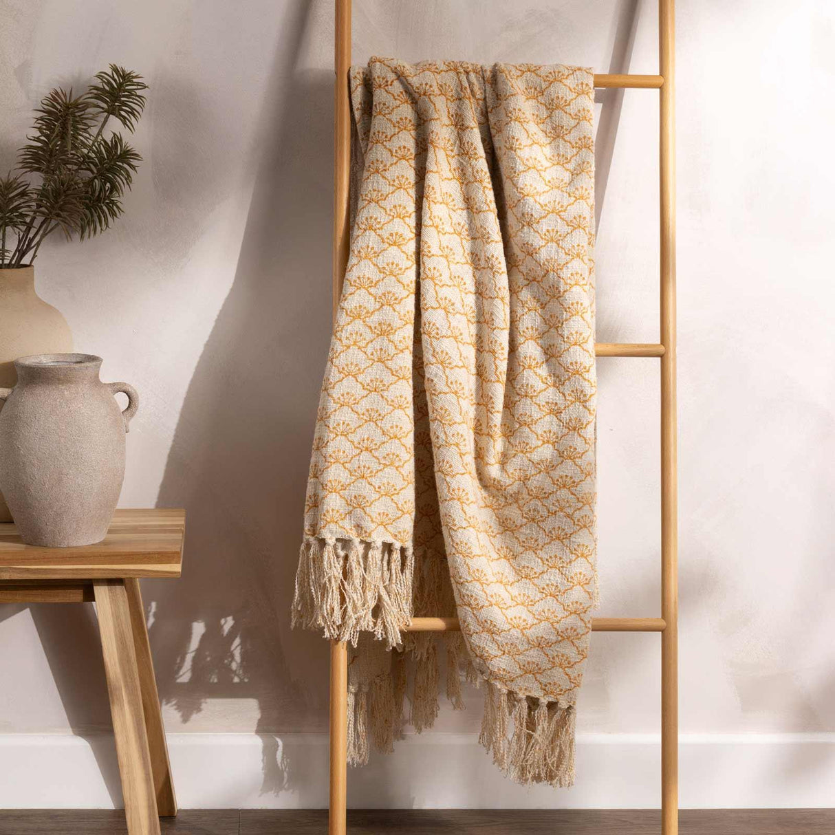 Saku Cotton Throw Blanket 130cm x 170cm by Yard