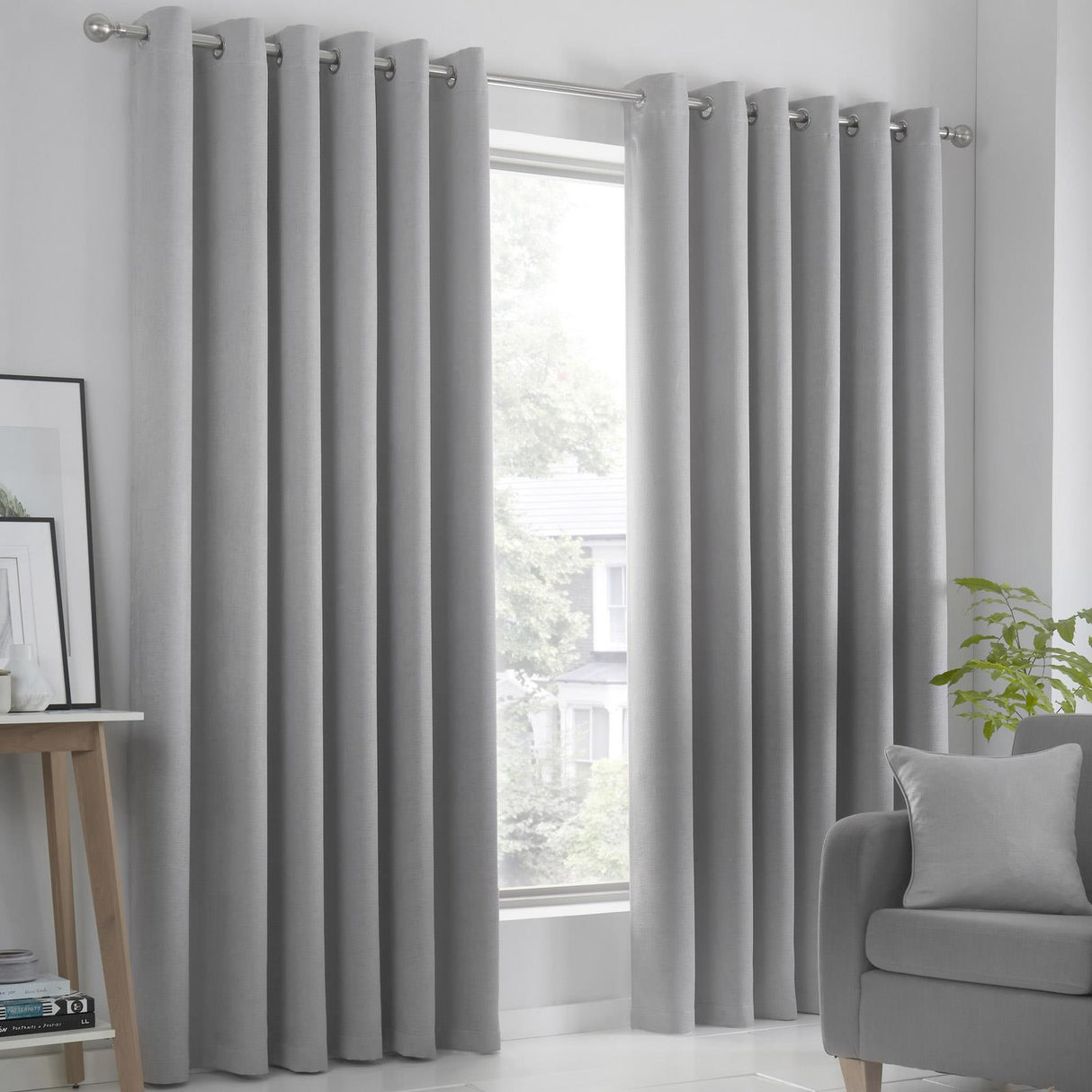 Strata Dim Out Woven Thermal Eyelet Curtains by Fusion