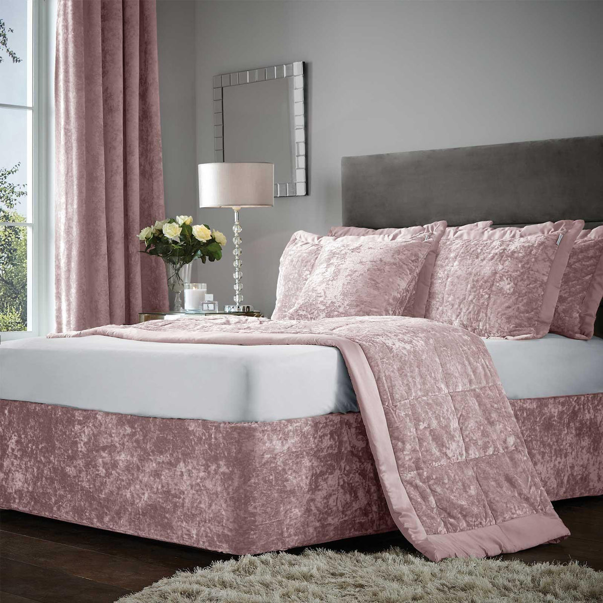 Crushed Velvet Divan Base Wrap by Catherine Lansfield