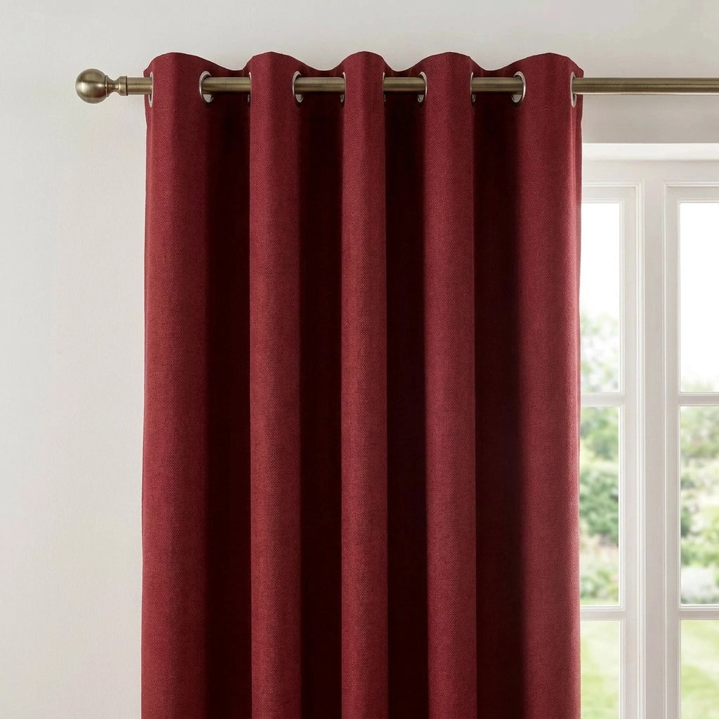 Velvet Chenille Eyelet Curtains 16