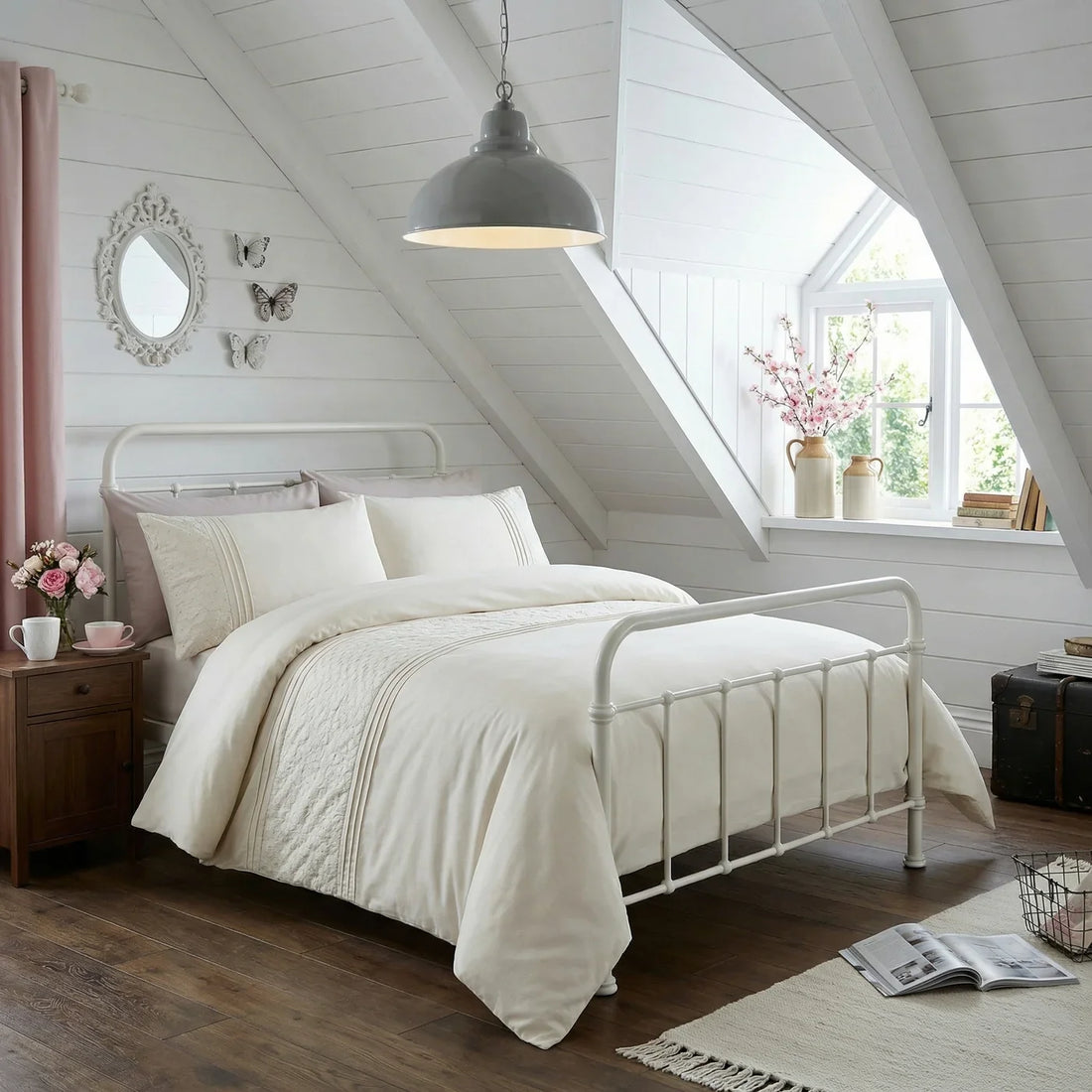 Everdean Cream Duvet Cover Bedding Set