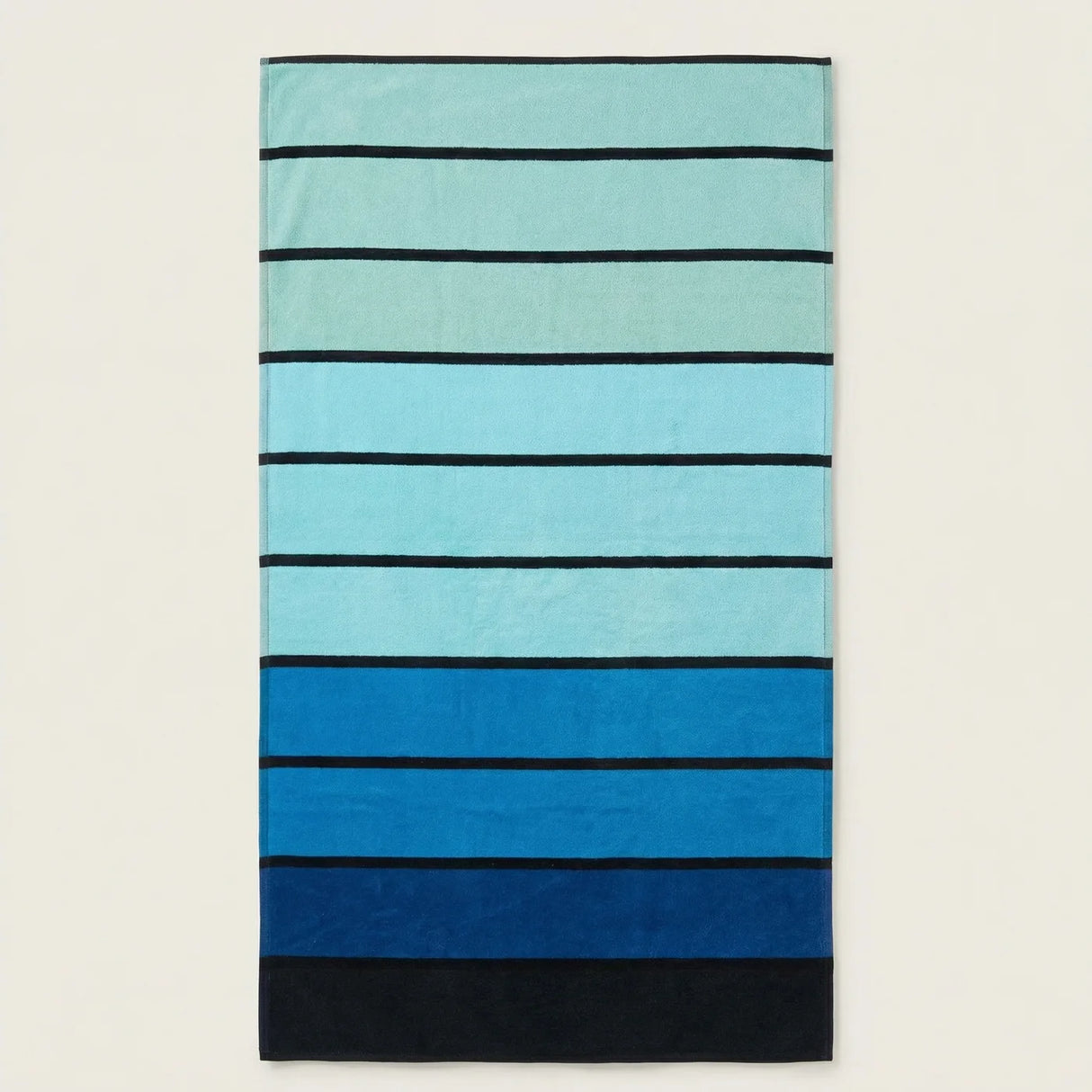 Blue Ombre Stripe Beach Towel 3