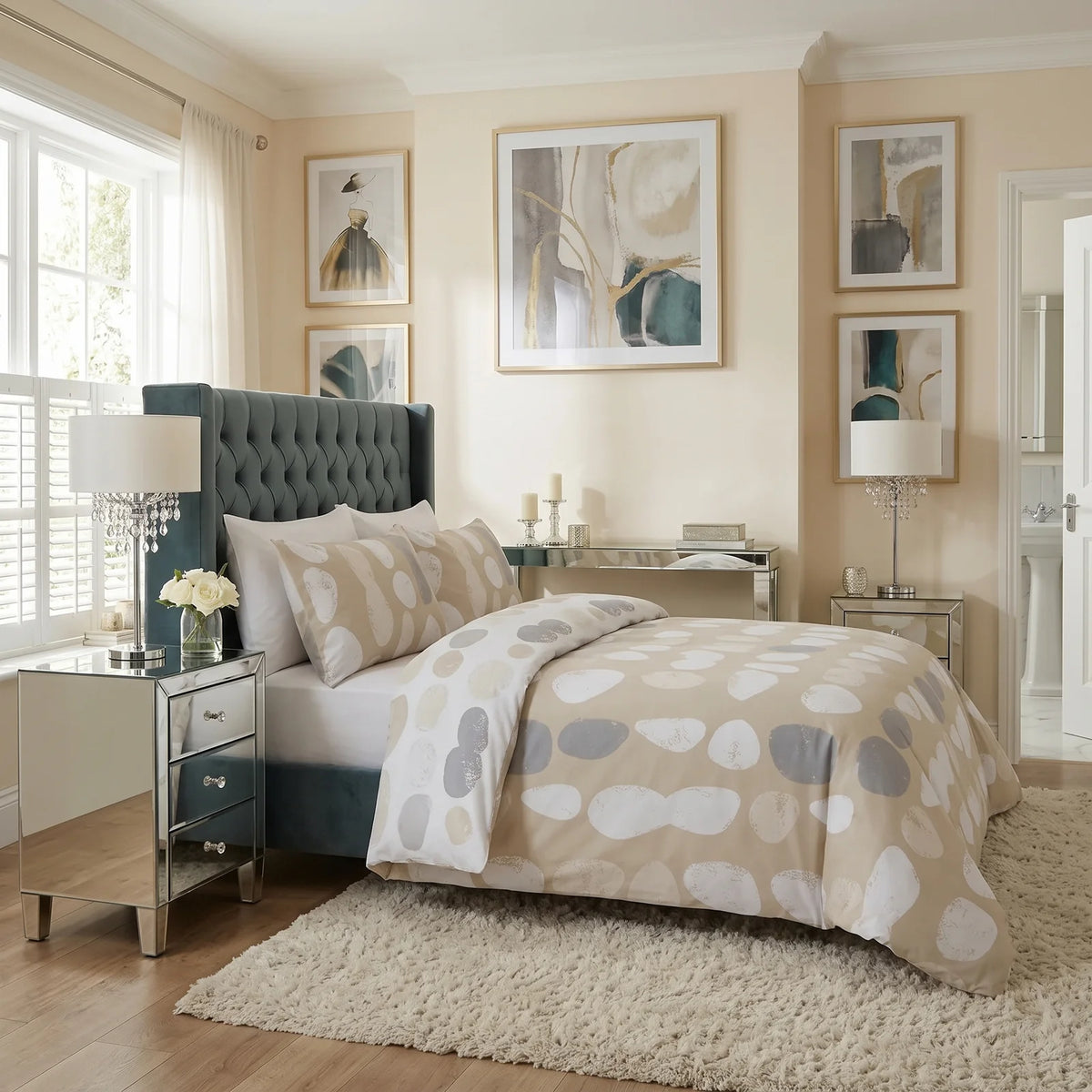 So Soft Truro Natural Duvet Cover Bedding Set