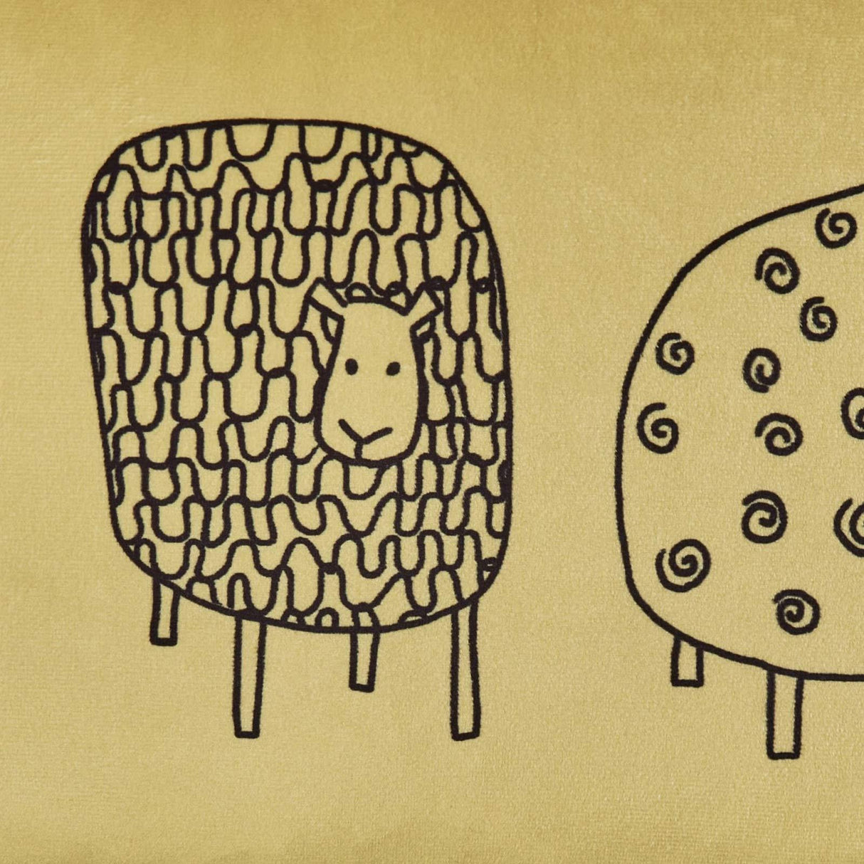 Fusion Dotty Sheep Filled Cushion Ochre 30cm x 50cm 6