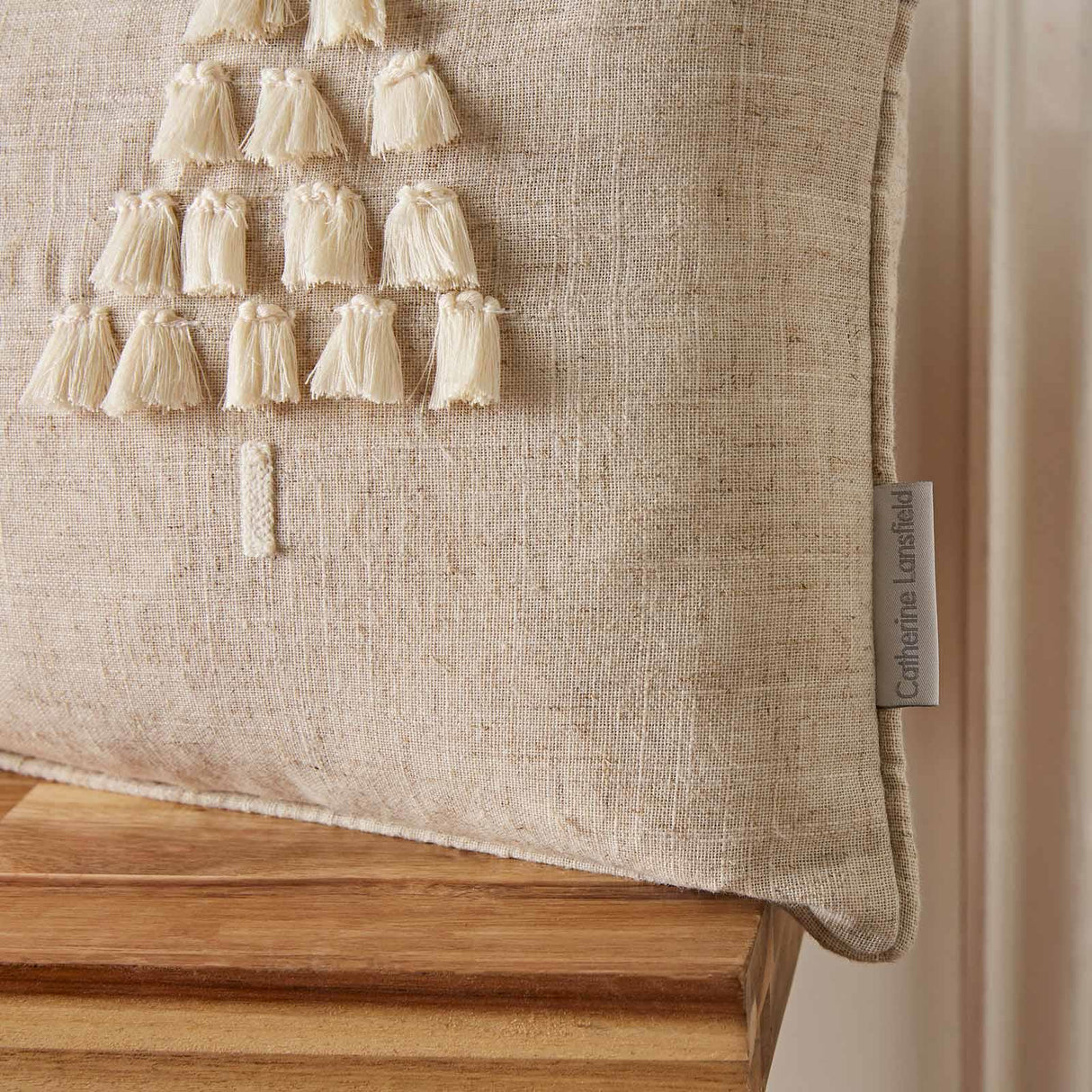 Catherine Lansfield Tufted Christmas Tree Filled Cushion 3