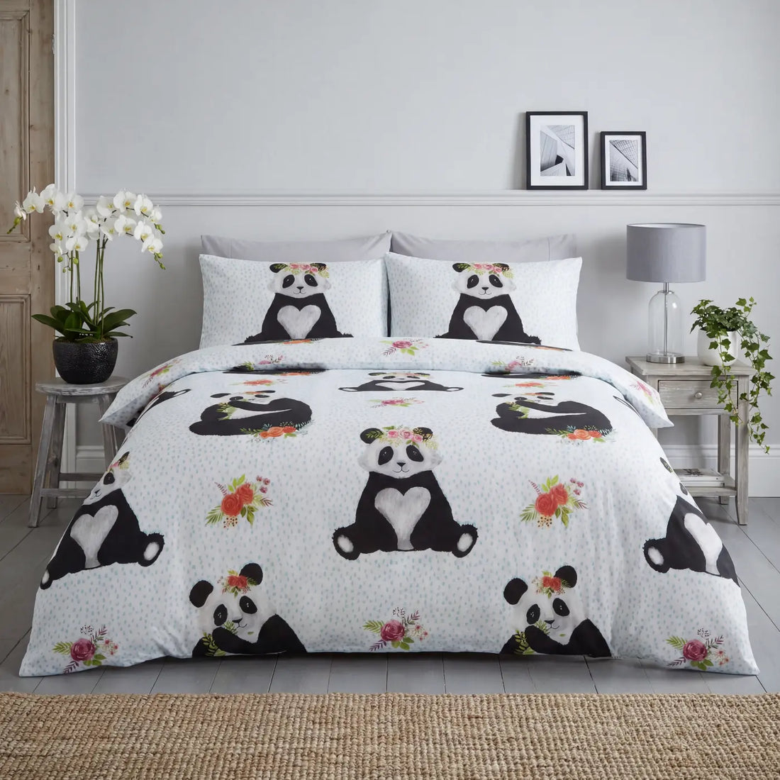Panda Polycotton Duvet Cover Set