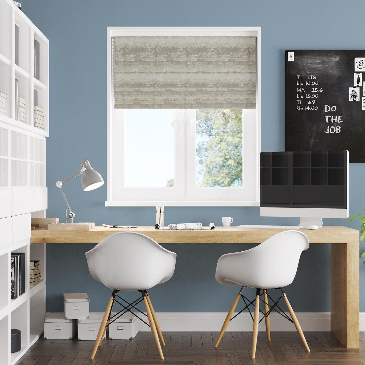 Cancun Natural Made To Measure Roman Blind by Style Furnishings