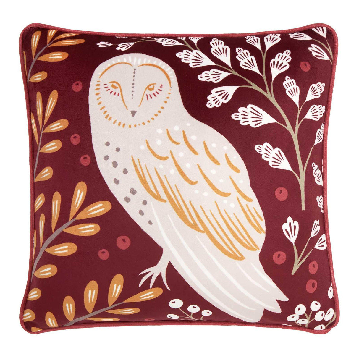 Dreams & Drapes Lodge Enchanted Velvet Cushion Cover Red & Yellow 3