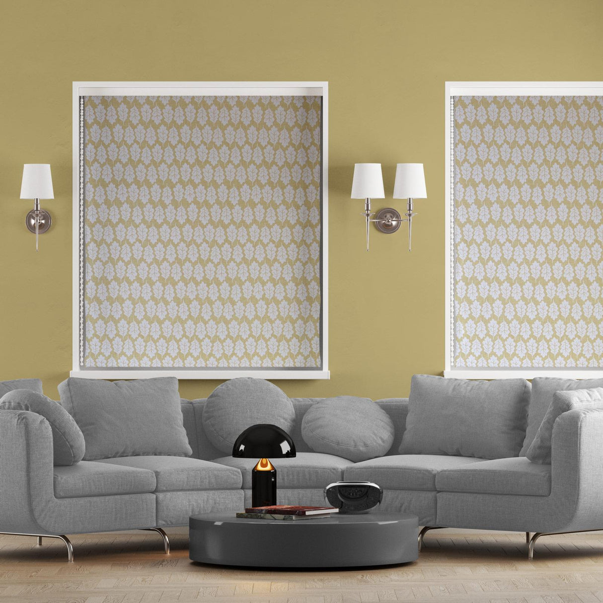 Oak Leaf Sand Made To Measure Roman Blind by Style Furnishings