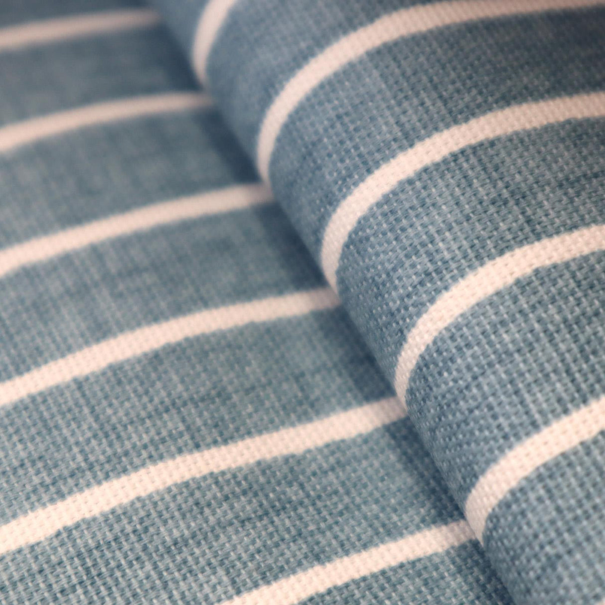 Pencil Stripe Ocean Made To Measure Roman Blind by Style Furnishings