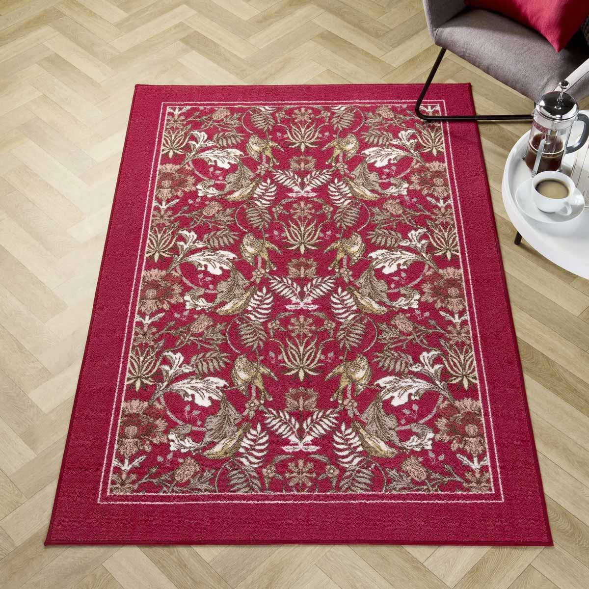 Finch & Flower Washable Rug 120cm x 180cm by Dreams & Drapes Design