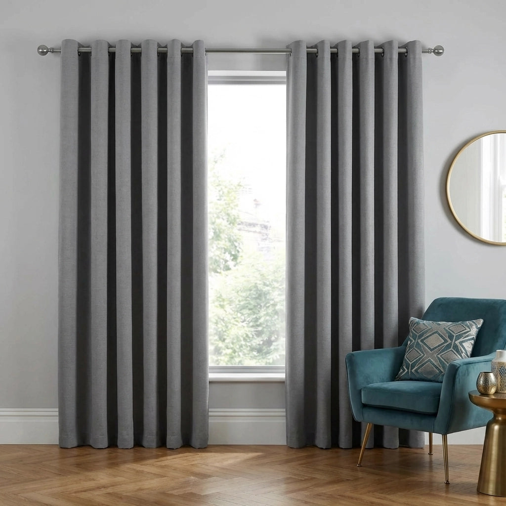 Strata Thermal Dim Out Woven Eyelet Curtains Pair 37