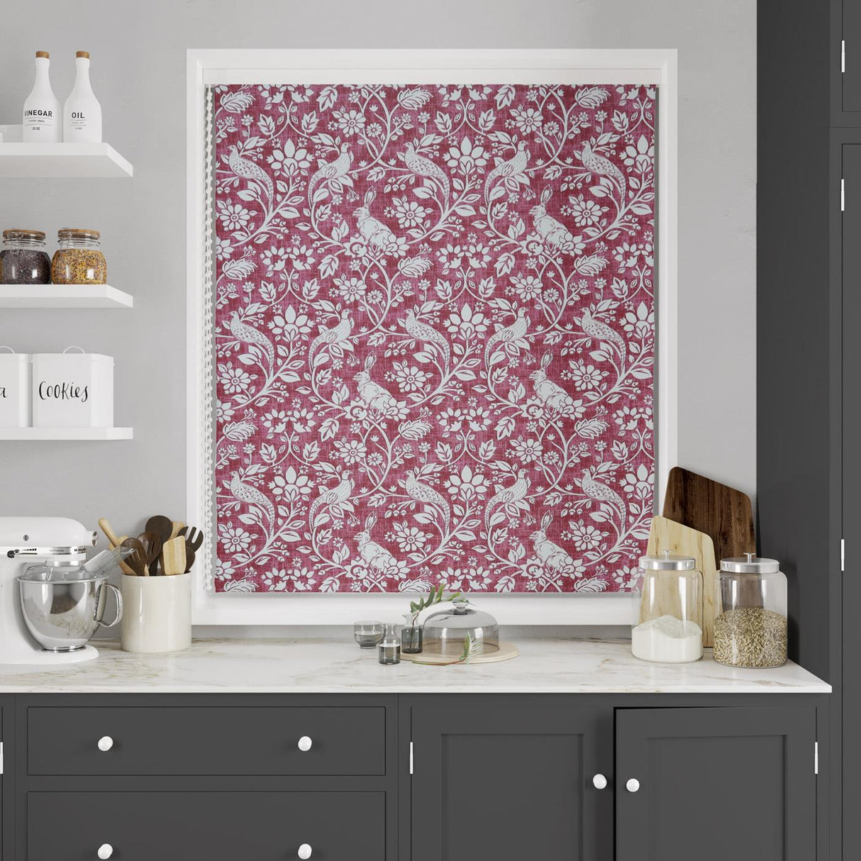 Heathland Rouge Made To Measure Roman Blind by Style Furnishings