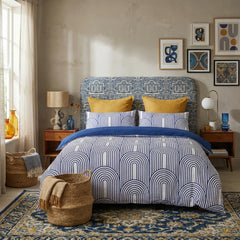 Arches Blue Duvet Cover Bedding Set